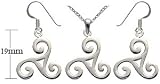 31m%2BIuUObWL. SL160  Silver Pendant & Earrings set   celtic design   Comes with 16 silver link chain. Beautifully designed and hand polished to a very high jewellery standard, this celtic design Pendant set makes a wonderful gift