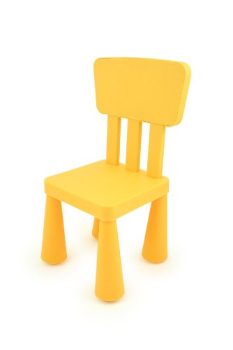 CHILDS KIDS CHILDRENS PLASTIC COLOURED SQUARE CHAIR - YELLOW top Garden Furniture product CHILDS KIDS CHILDRENS PLASTIC COLOURED SQUARE CHAIR - YELLOW picture