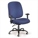 Big and Tall Armless Desk Chair - Gray (Gray) (43"H x 23"W x 27"D)