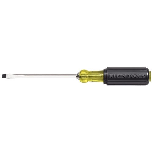 Klein Tools 601-4 3/16-Inch Cabinet-Tip Screwdriver with 4-Inch Round Shank