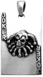 Skull Joker Ace Card Pewter Pendant Necklace