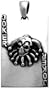 Skull Joker Ace Card Pewter Pendant Necklace