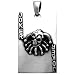 Skull Joker Ace Card Pewter Pendant Necklace