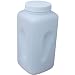 Vestil BTL-EZ-1 Easy Grip High Density Polyethylene (HDPE) Square Plastic Bottle with Threaded Cap, 1 Gallon Capacity, Natural