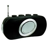 ダイナモラジオライト 手のひらサイズ 200g ハンドルを回して携帯電話を充電 LEDライト AM/FMラジオ 搭載 コンパクト 軽量 ブラック DRL-01