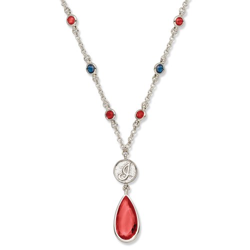 MLB Cleveland Indians Crystal Logo Necklace