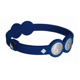 Bracelet d'�quilibre bleu - Energy power band balance - Symbole Yin et Yang