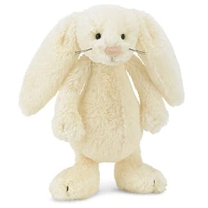 Plush Bashful Medium Cream Bunny 12 by 