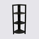 Espresso Wood 3Tier Folding Corner Bookshelf Bookcase