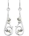 Kit Heath Art Nouveau Entwined Leaf & Pearl Dangle Earrings