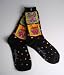 Black socks with polka dots and laurel birch cats Laurel Burch Socks