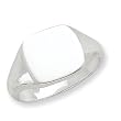 Sterling Silver 12.5x14mm Solid Back Signet Ring