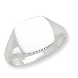 Sterling Silver 12.5x14mm Solid Back Signet Ring