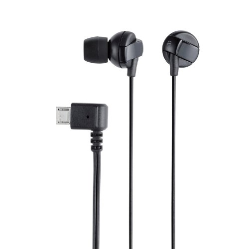 画像をクリックして拡大イメージを表示 安いELECOM スマートフォン用マイクロUSBヘッドホン カナルタイプ ブラック EHP-MBIN102BK