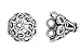 10mm Sterling Silver Fancy Bali Bead Cap - Pack Of 2