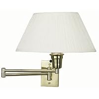 Wall Mounted Swing Arm Lamp (Brass) (13 diameter shade 19 extension)