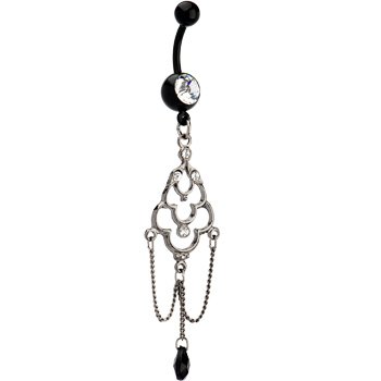 Bioplast Black Palace Chandelier Belly Ring