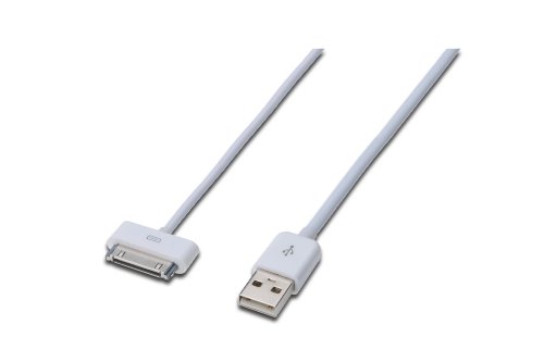 DIGITUS USB Daten Ladekabel fuer Apple iPod iPhone iPad 1,0m weiss 30pin auf USB A Stecker Preisvergleich