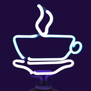 Coffee Cup Sculpture Neon Sign