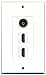 RiteAV - 2 Port HDMI 1 Toslink Decorative Wall Plate