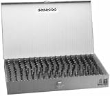 Pin Gage Set,Metric,1.30-4.98MM,185 Pieces