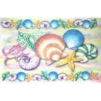 Shell Treasures 18 X 27 Comfort Floor Non-skid Utility MAT Rug Beach Home Decor