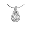 14K White Gold Diamond Pendant