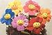 Plush Asst Flower with Bug 18"