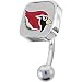 NFL Logo TOP Mount CURVED Belly Ring - Arizona Cardinals