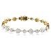 14K Yellow Gold 5.00ct Diamond Flower Bracelet