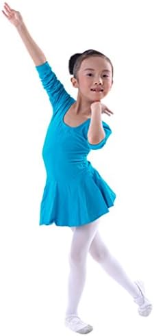 LIANTANG Girls Long Sleeve Practice Ballet Dance Dress Size XXL - Blue