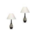 Zebra Stripe Lamps Set of 2