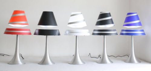 Wingler New Magnetic Floating and Concepts Rotating Light LED Table Lamp Desk Lamp-a1 (red, medium)