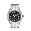Bulova #96B123 Men's Stainless Steel Black Dial Bracelet Watch