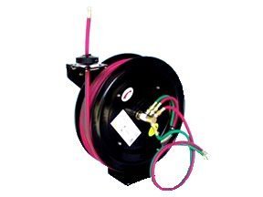 Professional-Grade Auto-Rewind 100' Twin Welding Hose Reel with Hose
