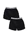 DAVID ARCHY Men's 2 Pack Rib Micro Modal Soft Boxer Shorts