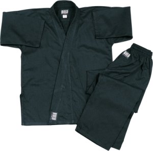 Quality Karate Gi Uniform Traditional - Black, 1