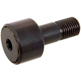 .875 dia. x .500 (A x B, Outer race), .375 x 3/8-24 (E x F, Thd.), Stud Type, Self-Lubricating Cam Follower (1 Each)