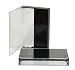 50 Clear & Black Wide Back Cassette Boxes #CABS15BC - 4-1/4" x 3.75" x 5/8" (Audio Tapes, Boxes)