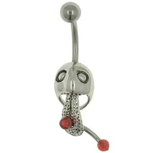 Pugster Mothers Day Gifts Christmas Gifts Belly Button Rings Halloween Skull Tongue Piercing Body Jewelry