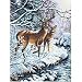 Gold Collection Creekside Deer Counted Cross Stitch Kit: 12x16 Half Cross Stitch Used
