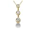 0.25CTW Bezel Set Three Stone Diamond Pendant in 14k Yellow Gold