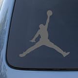 MICHAEL JORDAN AIR - Vinyl Car Decal Sticker #A1624 | Vinyl Color: Silver