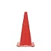 Work Area Protection 28PVCS-R Polyvinyl Chloride Standard Traffic Cone with Recessess for Collar Placement, 10-1/2" Diameter x 28" Height, Fluorescent Orange