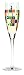 Champagne Glass, Pearls, Multi Squares, Designer Color Enamel Prosecco Flute in Gift Box