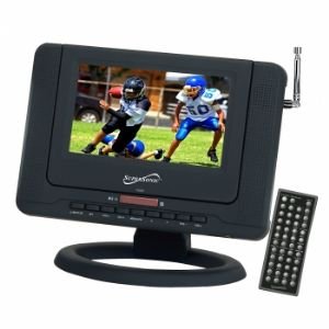 Supersonic SC-491 7 Portable TV With DVD Player, ATSC Tuner, USB, SD Card Reader & Rechargeable Battery