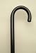 `Wood Cane-7/8"x40" Black