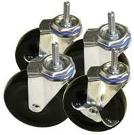 4"H Caster - 3/8" Threaded Stem
