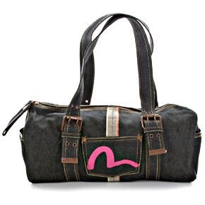 Evisu denim gym bag