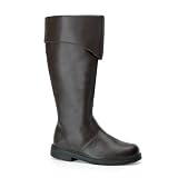  : CAPTAIN-105, MEN'S BROWN PU PIRATE BOOT, SIZE X-LARGE(14)